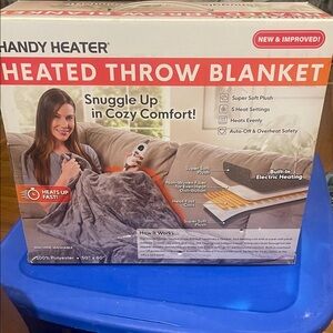 Heated Throw Blanket - Gray Plush Heated Throw